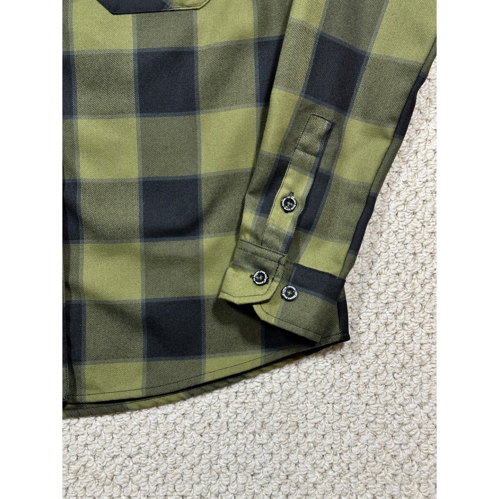 Dixxon Flannel Womens M Green Plaid Black Rifle Coffee Co Long Sleeve Shirt - Picture 9 of 14